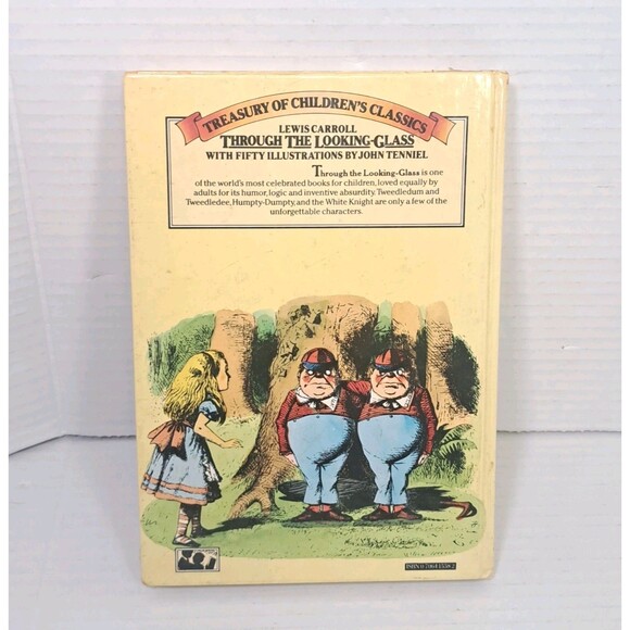 Through The Looking Glass Lewis Carroll John Tenniel Hardcover 1981 Vtg Alice - Picture 2 of 8